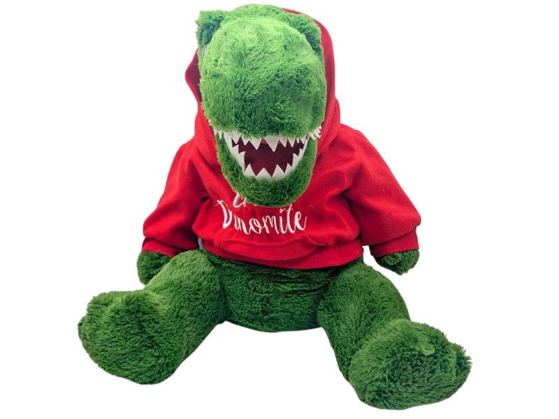 DAN DEE "U•R Dinomite" Red Hoodie Dinosaur 35" Stuffed Animal