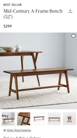 West elm Mid Century A Frame Bench