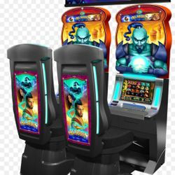 WMS Aladdin The Magic Quest Casino Slot Machine Topper Insert Marquis Genie 35"