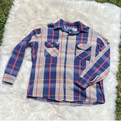 Vintage Fieldmaster Button Up Flannel | L Tall 16-16.5