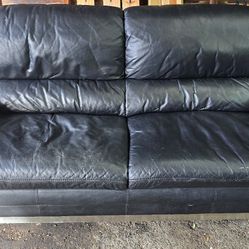 Black Leather Couch And loveseat