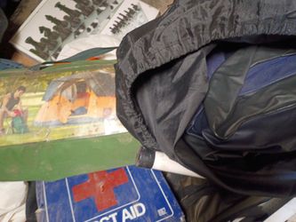 Air Mattress  -Very clean   or NEW Big metal First Aid Kit. $12 each