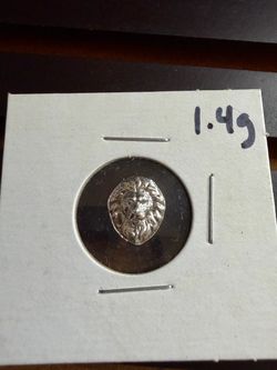 lion head 1.4 grams hand pour .999 silver