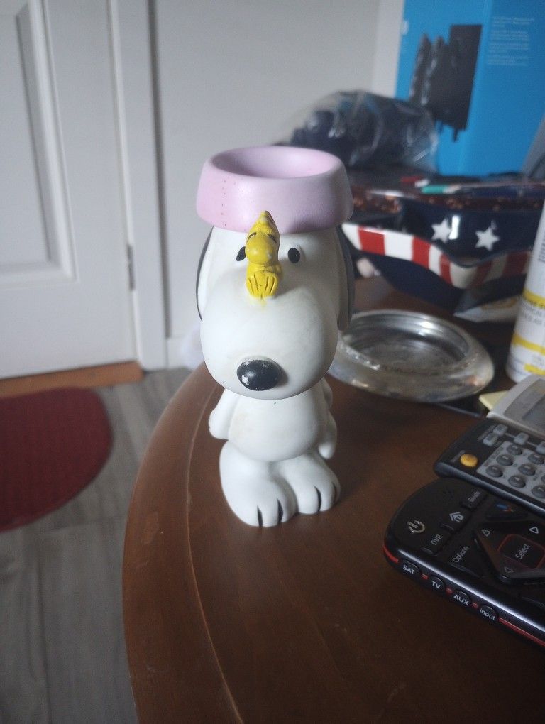 1972 Snoopy Squeaky Toy With Woodstock On Nose And Bowl On Head!!!