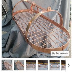 Copper Oval Pot Rack