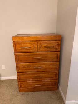Solid wood dresser storage cabinet