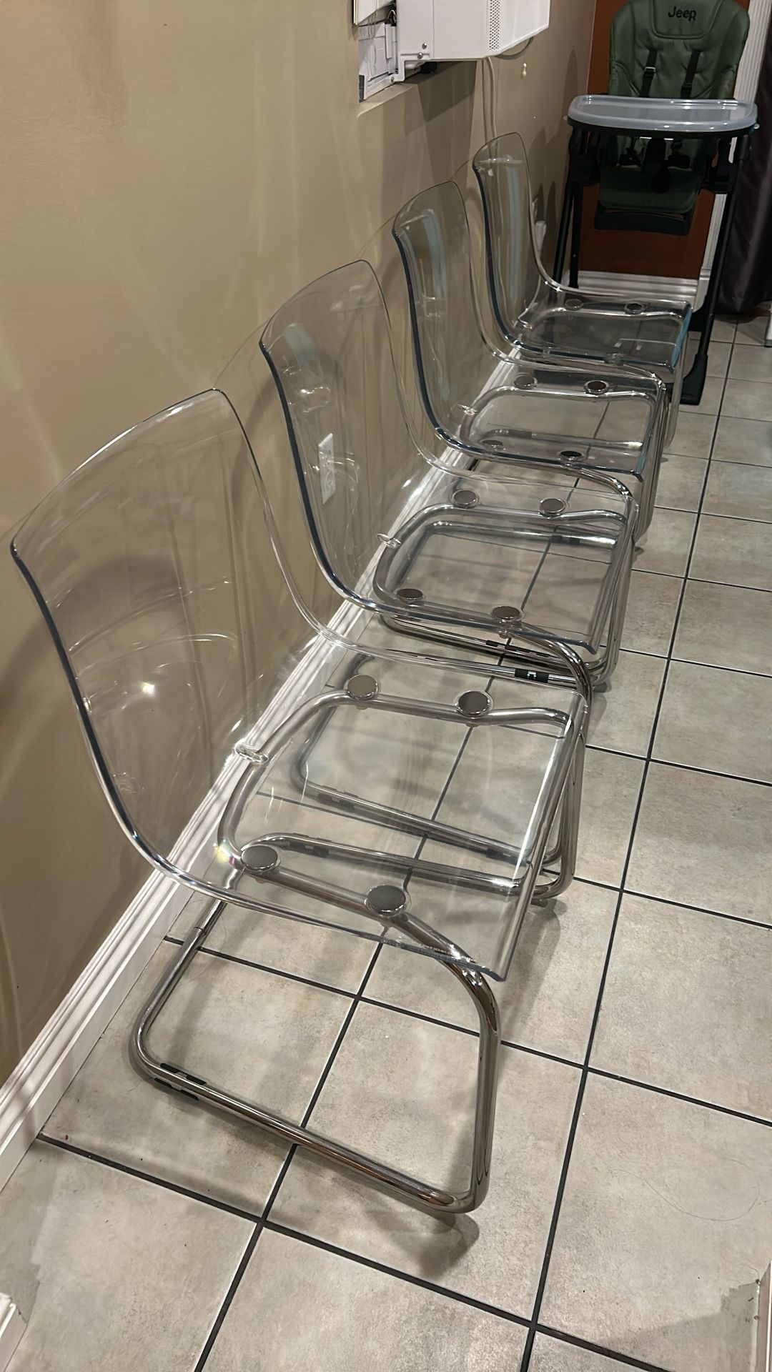 IKEA Tobias Acrylic Clear Chairs (No Table)