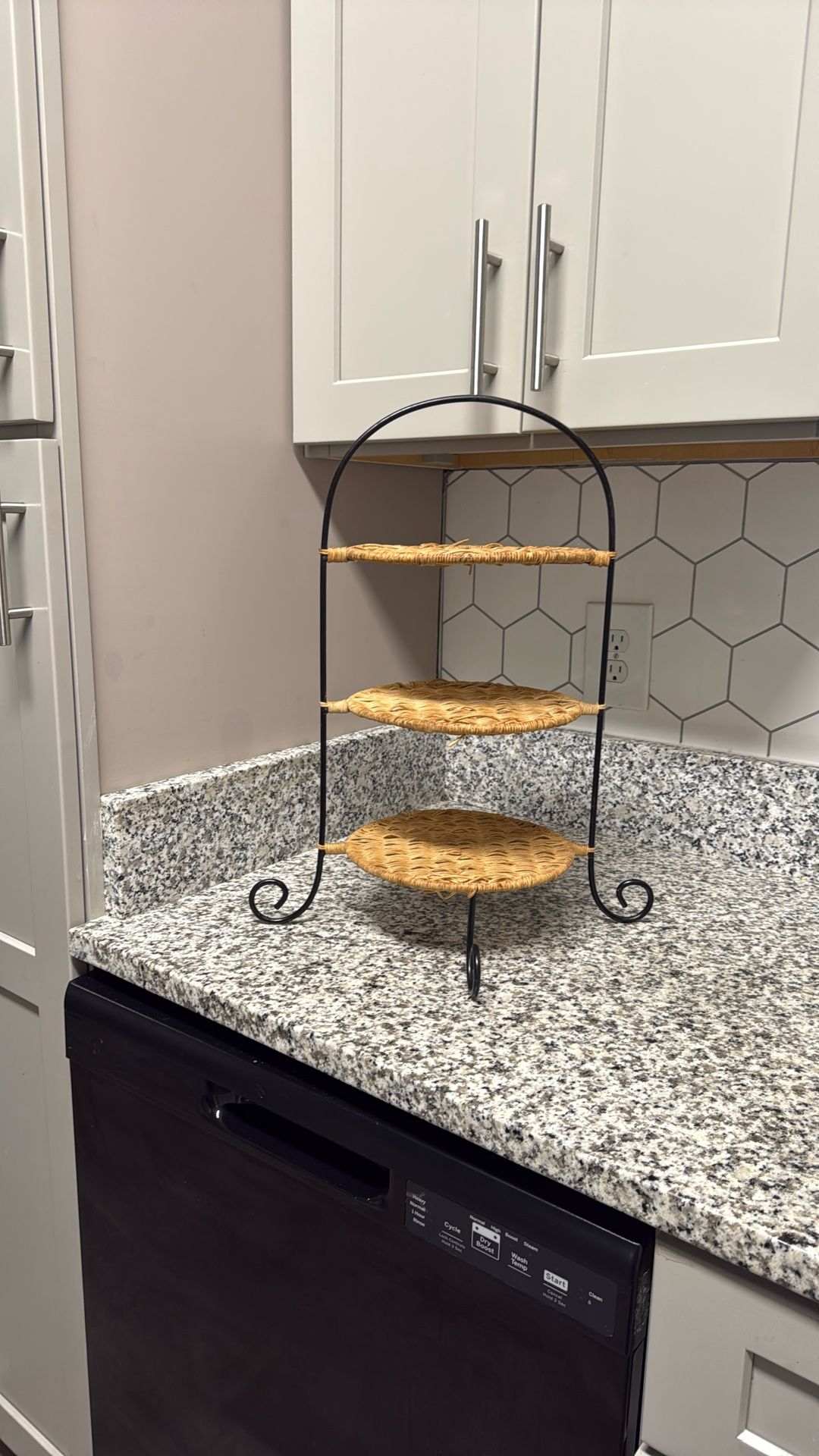 Wicker Stand Three Tier