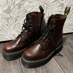 Brown Platform Dr Marten Boot