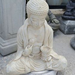 Concrete Buddha Statue / Cement Stone Backyard Patio Garden Buddhas