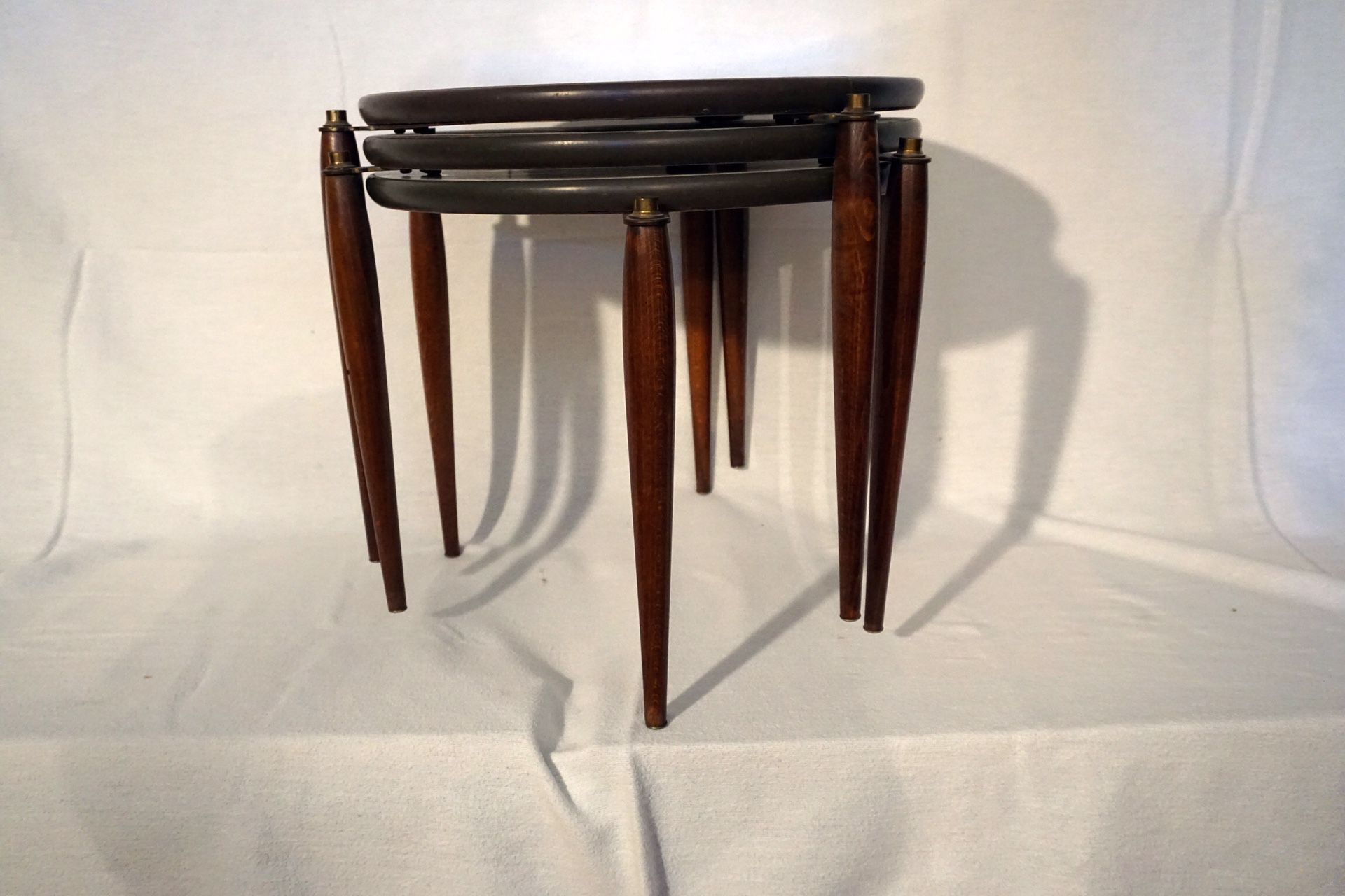 1960s Mid Century Stack Tables set of 3
