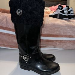 Michael Kors Rain Boots Black Size 8