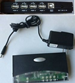 Belkin 4 Port USB Hub Adapter F5U021 See Thru Clear