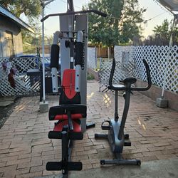 Weiderpro 6900 Home Gym and an Exercise Bike