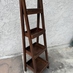 4-tier Wood Ladder Shelf/Bookcase