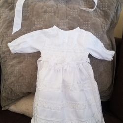 BAPTISM BABY GOWN W/BONNET 