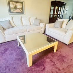 Modern Mirrored Coffee Table & Matching End Table Set