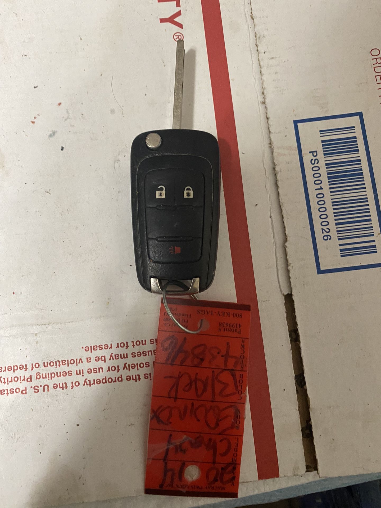 CHEVY FOB KEYLESS ENTRY REMOTE CONTROL USED WE DONT PROGRAM OR CUT KEYS 