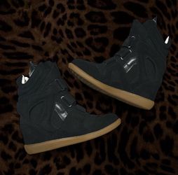 Unbranded Shoes Isabel Marant Inspired Black Wedge Sneakers Shoes Size 39 8.5