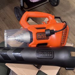 Black+Decker 9 AMP 140 MPH 450 CFM Corded Electric Handheld Axial Leaf Blower 