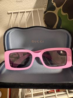 Pink Gucci glasses