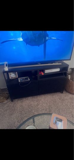 Black TV Stand with Storage
