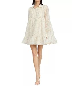 En Saison Women's Jaylin Mini Ruffled Shift Dress Size M