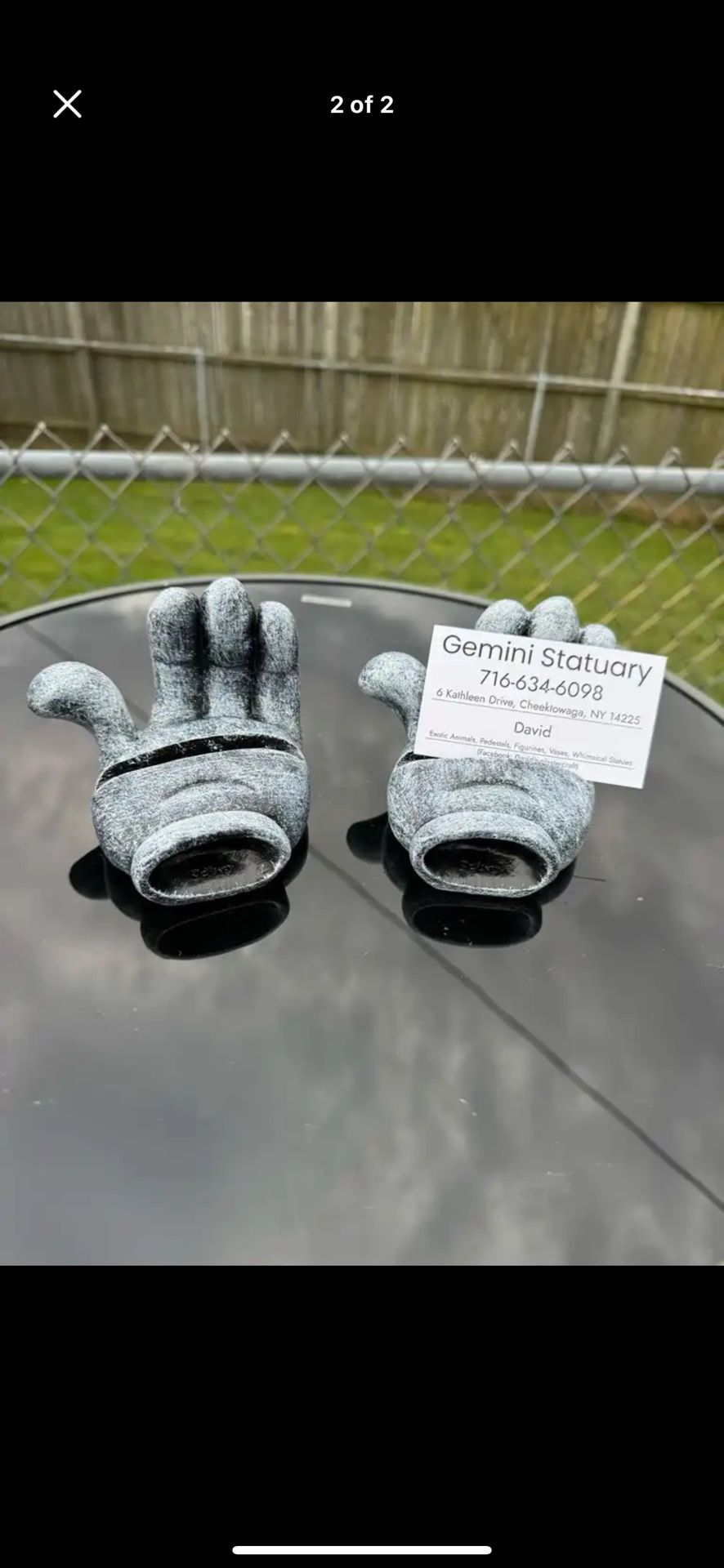 Unique Hand Shaped Desktop Business Cards Holder Holds 20 Cards