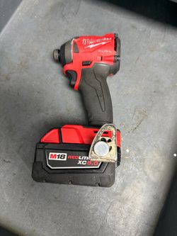 Milwaukee #2853-20- M18 Fuel Brushless 1/4” Hex Impact Driver w/ One XC5.0 Battery Only