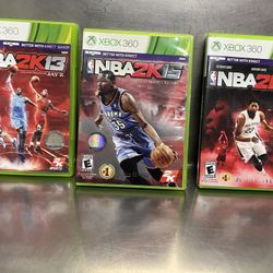 Lot of 3 Microsoft XBOX NBA 2K13, 2K15 & 2K16 - EUC