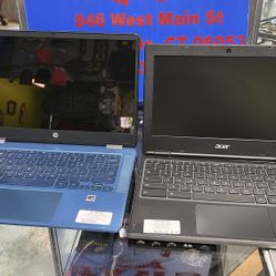 Online Sale Price $100 EACH your Choice. Orgianl Price $120 Each. Hp / Acer Chromebook Laptop 