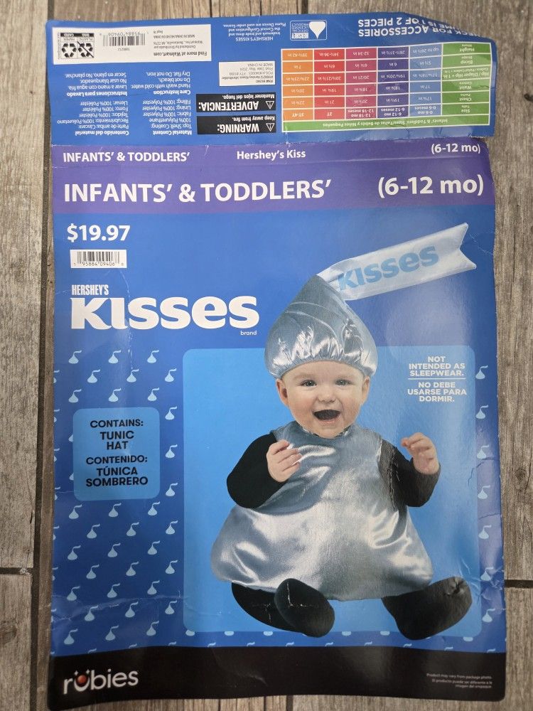 NEW -Toddler Hershey Kiss Halloween Costume (6-12 months).