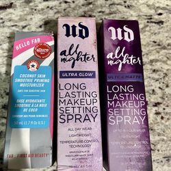 Urban Decay setting sprays & priming moisturizer