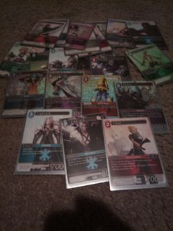 Final Fantasy TCG Card Lot (23 Cards) - FF7, FFX, FF13 Characters