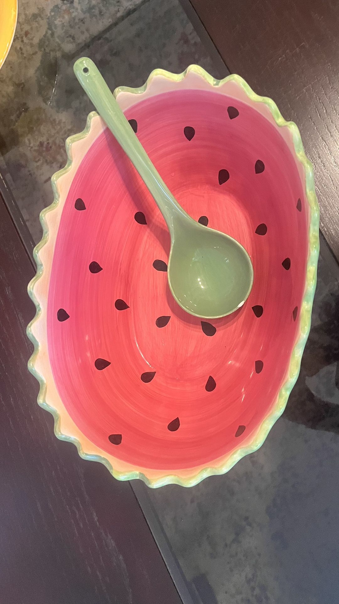 Ceramic Watermelon Serving Bowl