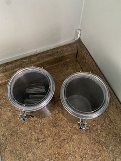 2 Stainless Steel Canisters