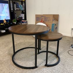 Modern Nesting Coffee Table Set – Brown