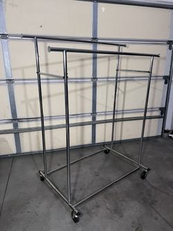Dual bar Industrial Garment Rack