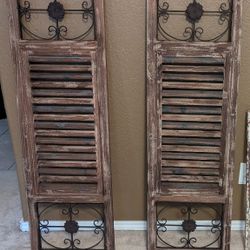 Wooden And Iron Decor Shutters 