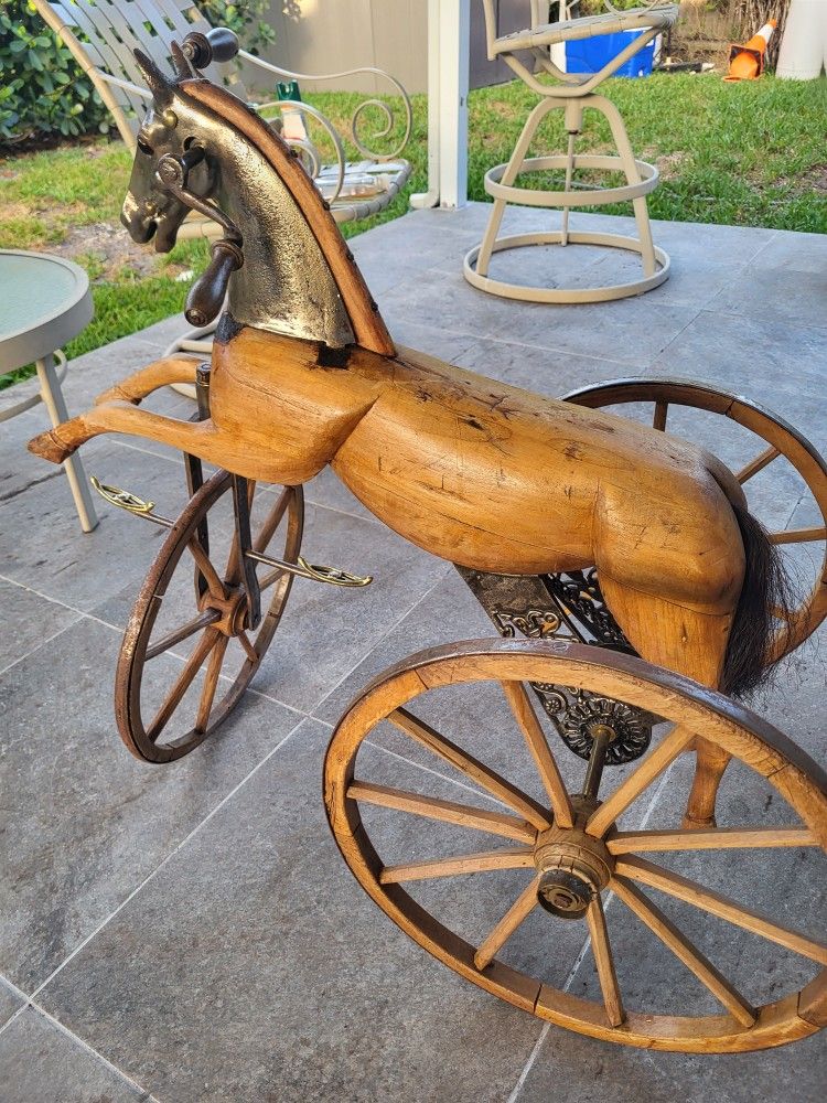 Antique Wood Horse 