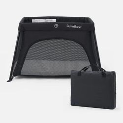 Pamo Babe Mini Travel Crib Portable with Mattress Pad P996 - Black