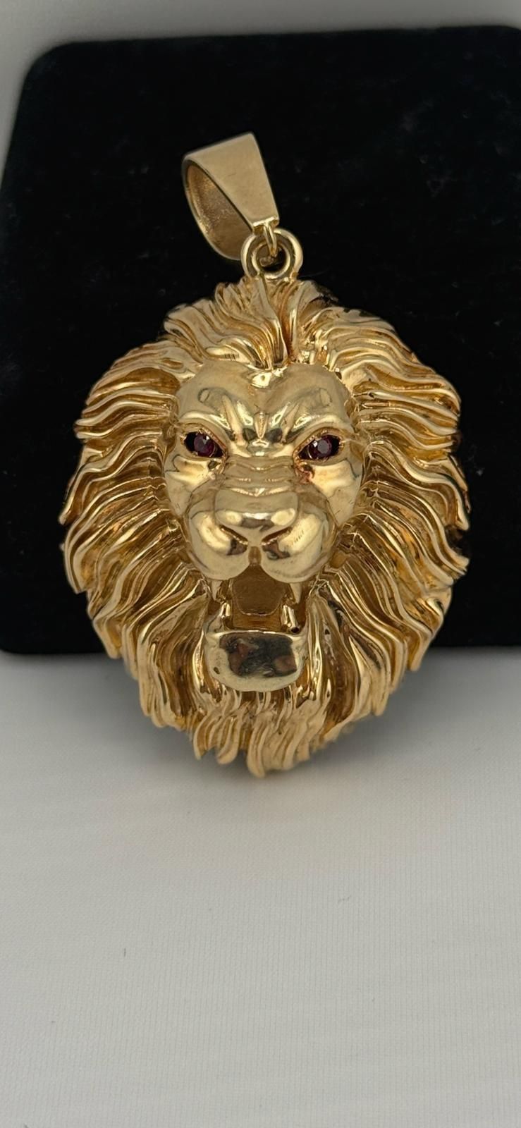 10K Gold Lion Head Pendant