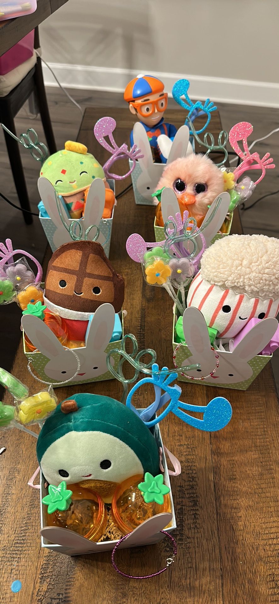 Squishmallows, Blippi, TY Plush Easter Baskets Ready To Go!