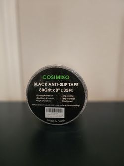 **NEW COSIMIXO 8" x 35 Ft Heavy Duty Anti-Slip Grip Tape – Black**
