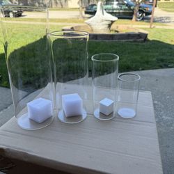 4 Count Glass Vases