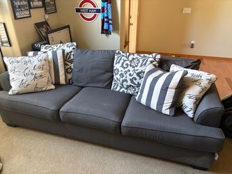 Free Gray 3-Seat Upholstered Sofa