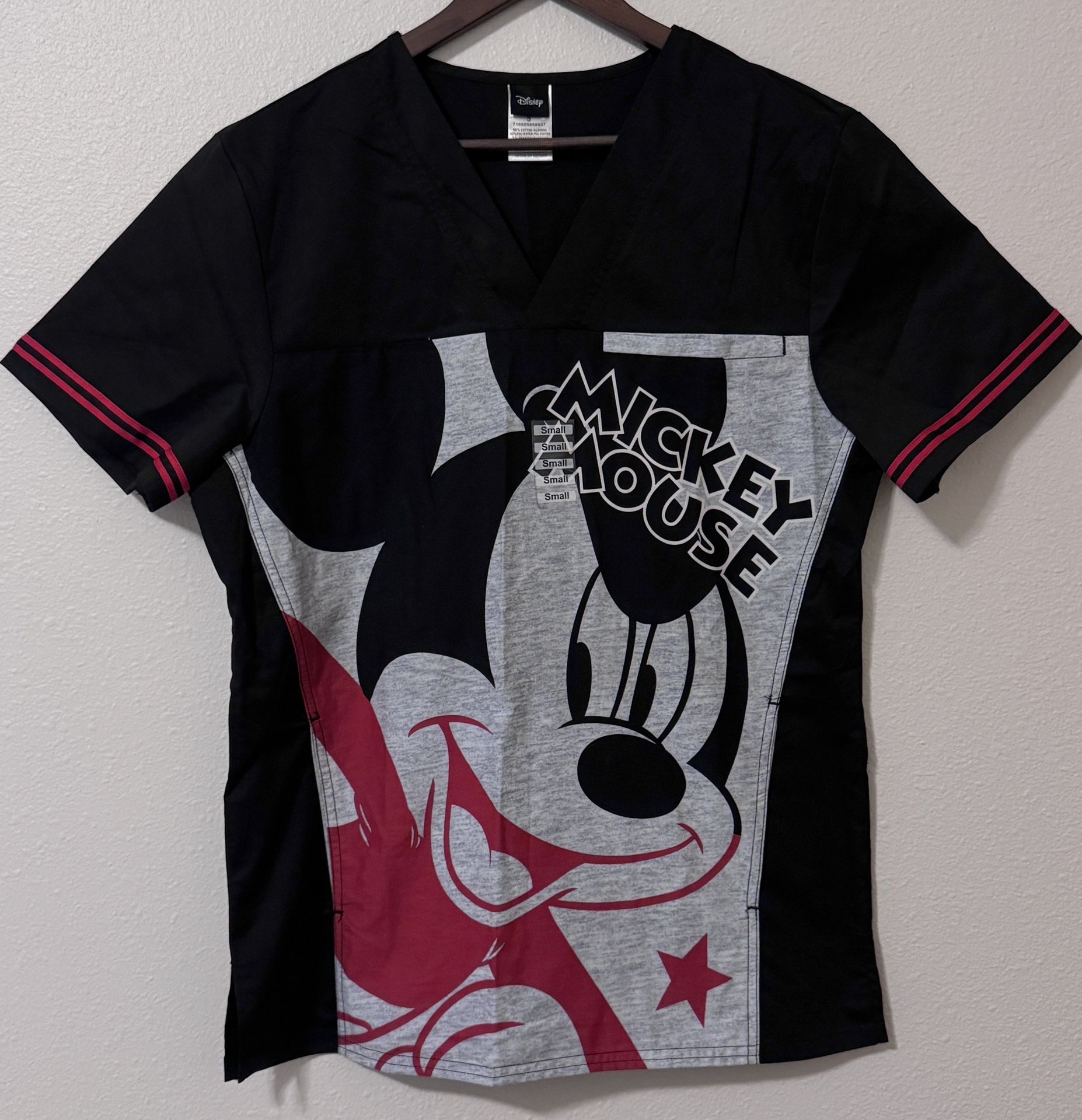 Mickey Mouse Cherokee Scrubs Tooniforms Disney Mens V Neck Top TF707 MKIA