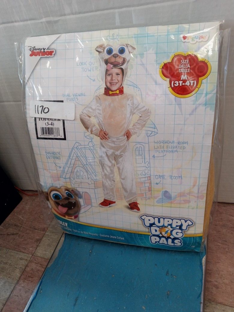 Disney Junior Size Medium 3T - 4T Rolly Puppy Dog Pals Costume