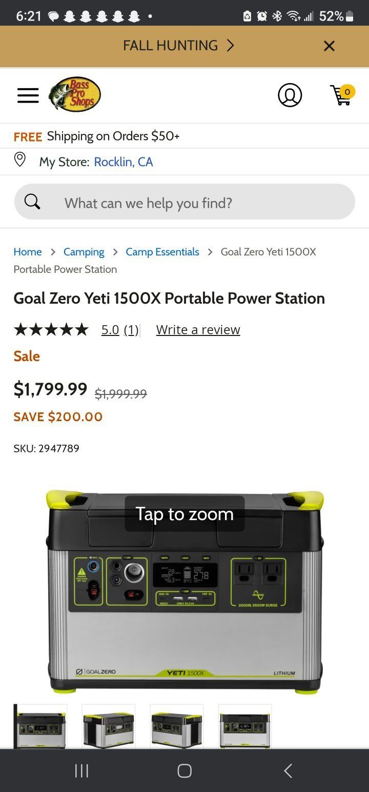 Goal Zero Yeti 1500x Power Box