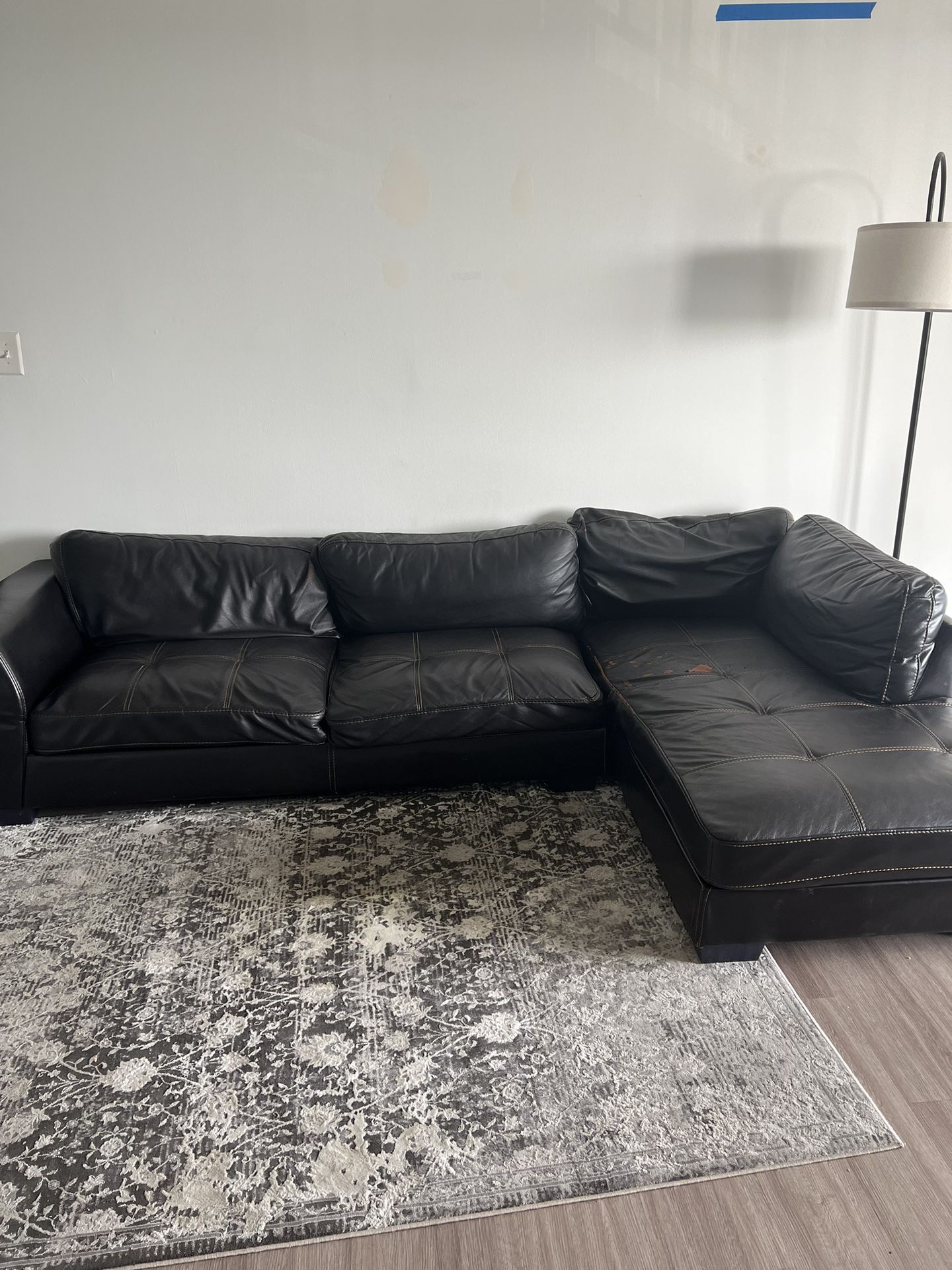 Black Leather Couch For Sale 